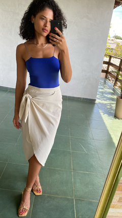 SAIA LINHO - BEGE - loja online