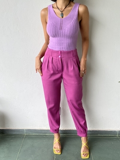 CALÇA ALFAIATARIA CENOURA - FUSCIA