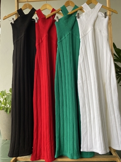 VESTIDO MIDI COM ALÇAS CRUZADAS - VERDE - loja online