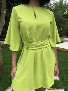 VESTIDO MANGA KIMONO - VERDE - loja online