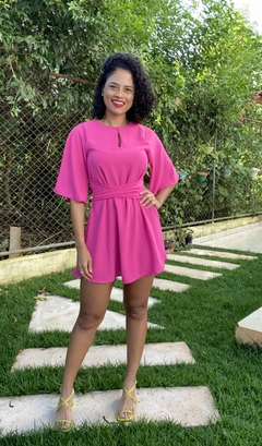 VESTIDO MANGA KIMONO - ROSA - comprar online