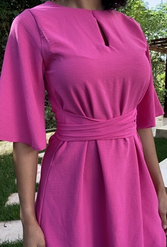 VESTIDO MANGA KIMONO - ROSA