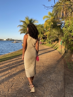VESTIDO TRICÔ MIDI BOTÕES - loja online