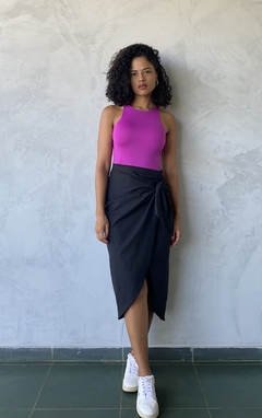 SAIA LINHO - PRETA - UseBalook Moda Feminina
