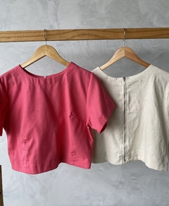 CROPPED EM LINHO - comprar online