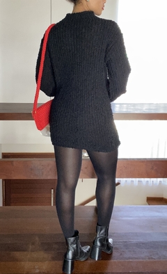 BLUSÃO TRICÕ AMPLO - PRETO - UseBalook Moda Feminina