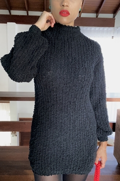 BLUSÃO TRICÕ AMPLO - PRETO