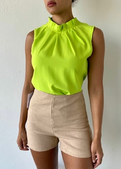 SHORT ALFAIATARIA - BEGE - UseBalook Moda Feminina
