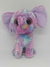 Elefante Tie Dye Olhos de Glitter Pelúcia Br Machine Brinquedo - Pelúcias