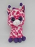 Girafa Rosa Olhos De Glitter Pelúcia Br Machine Brinquedo - Pelúcias