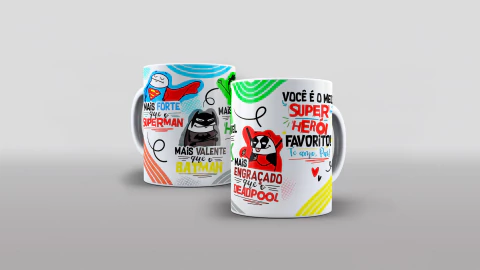 Caneca Personalizada Meu Pai Meu Super Herói Flork - Dia dos Pais - comprar online