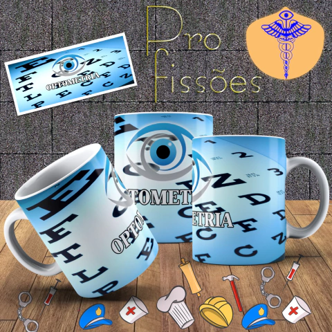 Caneca Personalizada Optometria - Profissões