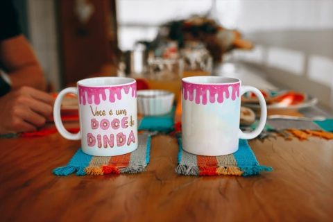 Caneca Personalizada Você é um Doce de Dinda - Batismo