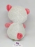 Ursinho Branco Rosa Bordado Olhos De Glitter Pelúcia Br Machine Brinquedo - Pelúcias na internet