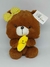 Ursinha Com Banana Lacinho Olhos De Glitter Pelúcia Br Machine Brinquedo - Pelúcias