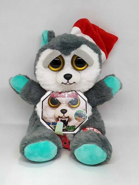 Feisty Pets Lobo Lobinho Monster Safari Pelúcia Br Machine Brinquedo Muda Expressão - Pelúcias