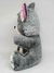 Lobo Cinza Bordado Olhos De Glitter Pelúcia Br Machine Brinquedo - Pelúcias na internet