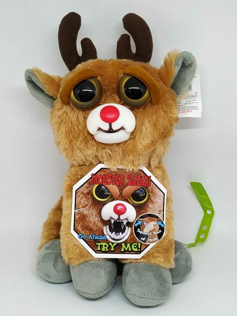 Feisty Pets Rena Reindeer Muda Expressão Pelúcia Br Machine Brinquedo - Pelúcias