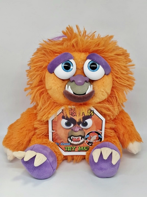 Feisty Pets Monstrinho Laranja Hailey The Hoarder Muda Expressão Pelúcia Br Machine Brinquedo - Pelúcias