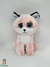 Raposinha Coral Olhos De Glitter Pelúcia Br Machine Brinquedo - Pelúcias