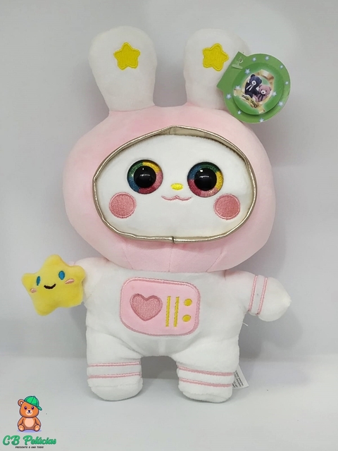 Coelha Astronauta Bordada Pelúcia Tuka Toy Brinquedo - Pelúcias