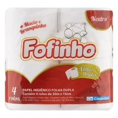 PAPEL HIGIENICO FOFINHO F.DUPLA NEUTRO 4ROLOS 30M