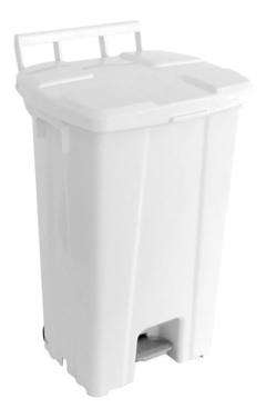 LIXEIRA PLASTICA 100L C/PEDAL S/RODA COR BRANCA