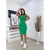 Vestido colado feminino malha canelada midi tubinho