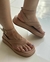 Papete Flatform Nude com Amarração Larga no Tornozelo - 1873 - comprar online