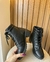 Bota Feminina Tratorada Com Cadarço de Salto Preto - 187 na internet