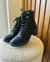 Bota Feminina Tratorada Com Cadarço de Salto Preto - 187 - loja online