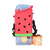 Cantimplora de PALETA botella de agua Kawaii 300 ml sandia, chocolate, vainilla, fresa