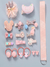Set de Accesorios Kawaii para el cabello, moños, ligas, pasadores, 18 piezas - tienda en línea