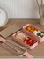 Lunch Box estilo Japonés de 3 niveles con cuchara y tenedor largos de fibra de trigo 900 ml - tienda en línea