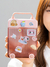 Imagen de Cantimplora de MALETA botella de agua Kawaii 450ml con stickers