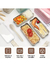 Lunch Box 3 niveles toper con cuchara y tenedor largos de fibra de trigo 900ml