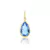Pingente de ouro 18k com zircônia azul