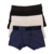 CUECA BOXER INFANTIL MODAL PRETO - BRANCO - MARINHO - comprar online