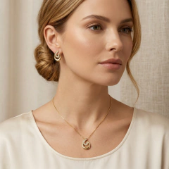 CONJUNTO GOTA CRAVEJADO DOURADO - comprar online