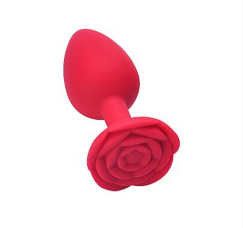 Plug Anal em silicone - Formato de Rosa