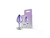Plug Bicolor M Prata com Roxo Cravejado