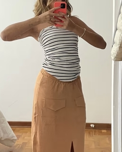 blusa franzida listrada (disponivel em 3 cores) - comprar online