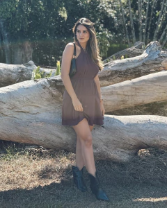 vestido frente única purple