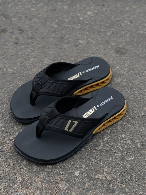 SANDÁLIA KENNER RAKKA ELITE L7 PRETO/DOURADO - loja online