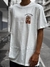 CAMISETA THUG NINE FLAMING REAPER BRANCA