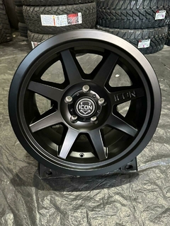 JOGO DE RODAS ARO 17X8.5 ICON REBOUND SLX SATIN BLACK 5x127 OFFSET -6 - Trade Tires | Entrega Rápida para todo Brasil