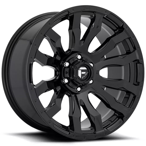 JOGO DE RODAS ARO 20X9 FUEL GLOSS BLACK 8x165 OFFSET 1