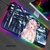 Anime Girl Zero Two RGB Kawaii Mouse Pad XL Luminous LED Laptop Mini Game Acessórios Teclado Gamer Tapete Tapete Gaming Mouse pad na internet