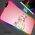 Anime Girl Zero Two RGB Kawaii Mouse Pad XL Luminous LED Laptop Mini Game Acessórios Teclado Gamer Tapete Tapete Gaming Mouse pad - TecTec Game