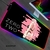Anime Girl Zero Two RGB Kawaii Mouse Pad XL Luminous LED Laptop Mini Game Acessórios Teclado Gamer Tapete Tapete Gaming Mouse pad - TecTec Game